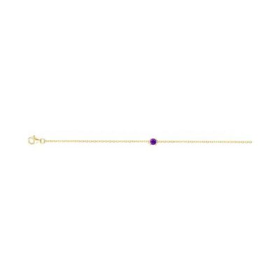 Bracelet en plaqué or et oxyde de zirconium - 16+3cm