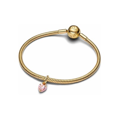 Charm Pandora ME Mini Cœur Chakra Rose en métal doré et émail