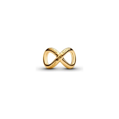 Charm Pandora Infini Forever & Always en métal doré