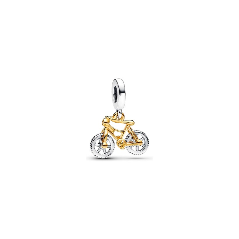 Charm Pandora Roues Tournoyantes Bicolore en métal doré et argent