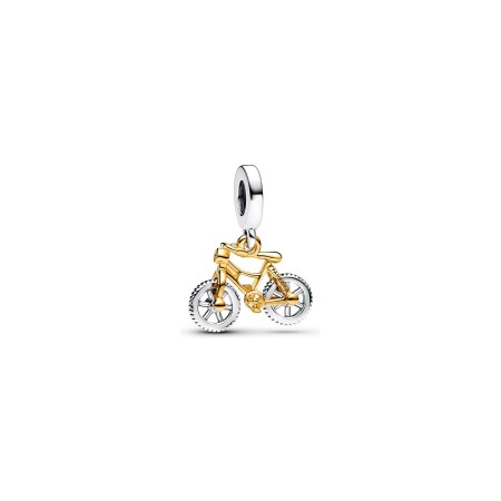 Charm Pandora Roues Tournoyantes Bicolore en métal doré et argent