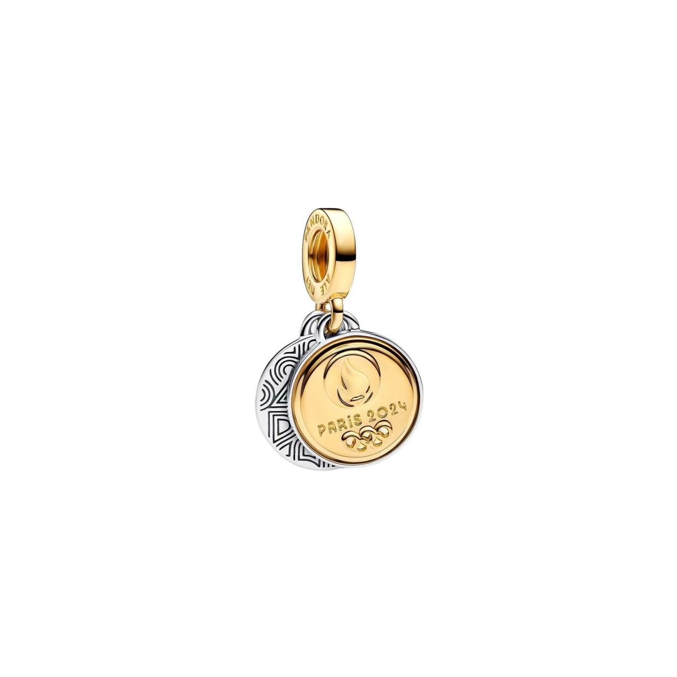 Charm Pandora Pendant Double Gravable Jeux Olympiques de Paris 2024