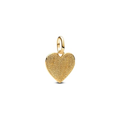 Charm Pandora Médaillon Cœur Gravable en métal doré