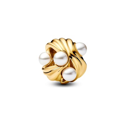 Charm Pandora Vagues Abstraites en métal doré
