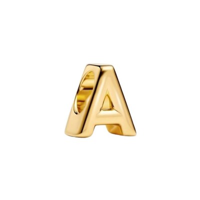Charm Pandora Alphabet Lettre A en métal doré