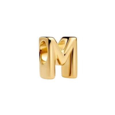 Charm Pandora Alphabet Lettre M en métal doré