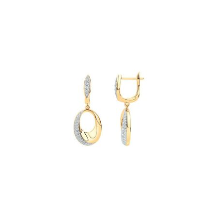 Boucles d'oreilles en plaqué or et oxyde de zirconium