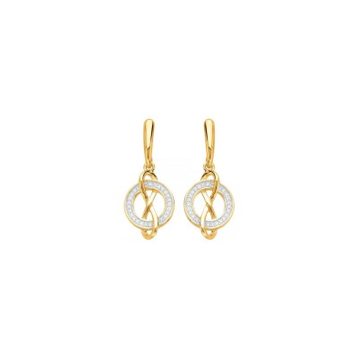 Boucles d'oreilles en plaqué or et oxydes de zirconium