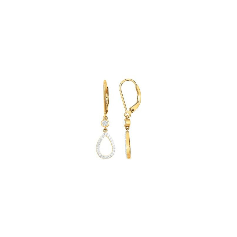 Boucles d'oreilles en plaqué or et oxyde de zirconium