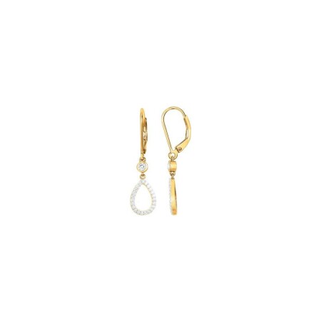 Boucles d'oreilles en plaqué or et oxyde de zirconium