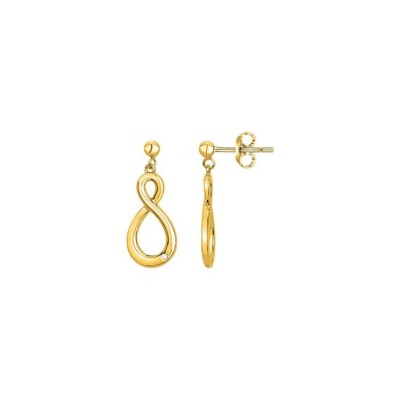 Boucles d'oreilles en plaqué or et oxyde de zirconium