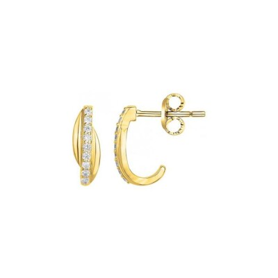 Boucles d'oreilles en plaqué or et oxyde de zirconium