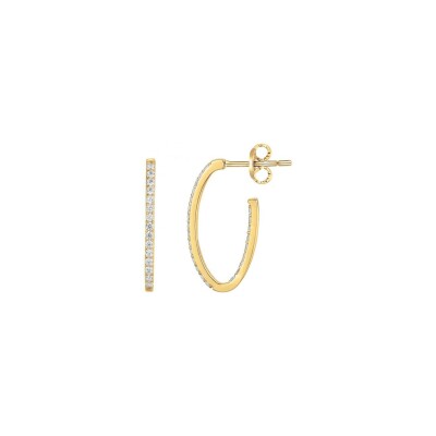 Boucles d'oreilles en plaqué or et oxydes de zirconium