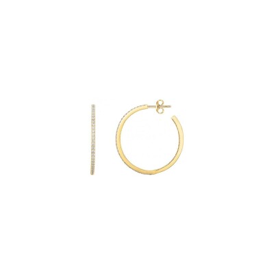 Boucles d'oreilles en plaqué or et oxydes de zirconium
