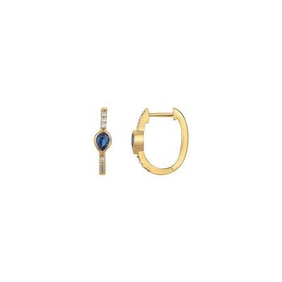 Boucles d'oreilles en plaqué or et oxydes de zirconium