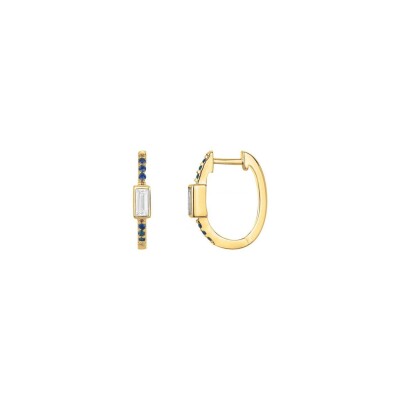 Boucles d'oreilles en plaqué or et oxydes de zirconium