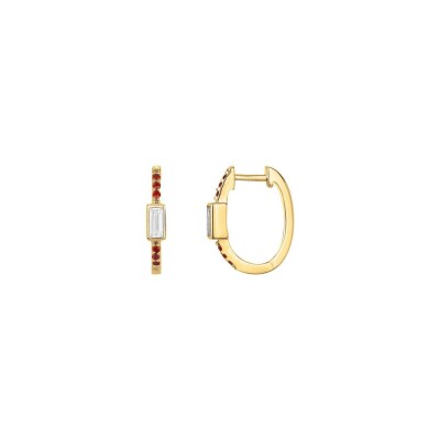 Boucles d'oreilles en plaqué or et oxydes de zirconium