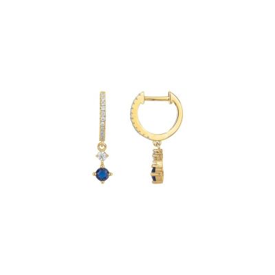 Boucles d'oreilles en plaqué or et oxydes de zirconium