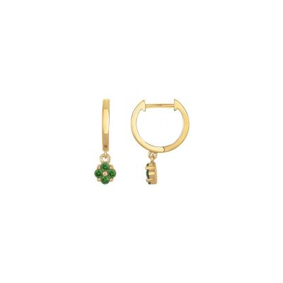 Boucles d'oreilles en plaqué or et oxydes de zirconium