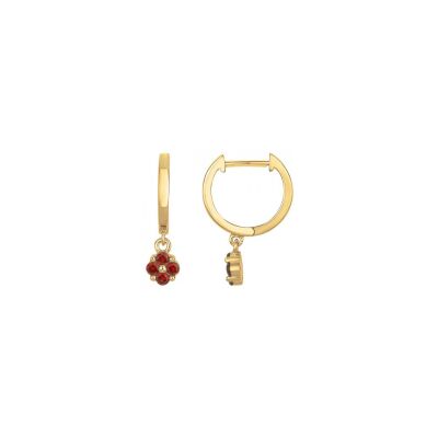 Boucles d'oreilles en plaqué or et oxydes de zirconium