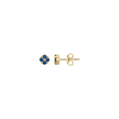 Boucles d'oreilles en plaqué or et oxydes de zirconium