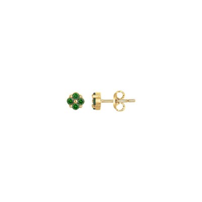 Boucles d'oreilles en plaqué or et oxydes de zirconium