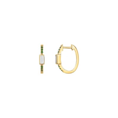 Boucles d'oreilles en plaqué or et oxydes de zirconium