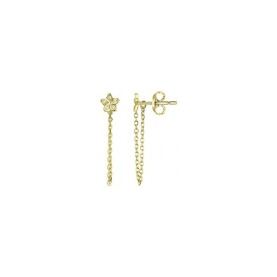 Boucles d'oreilles en plaqué or et oxydes de zirconium