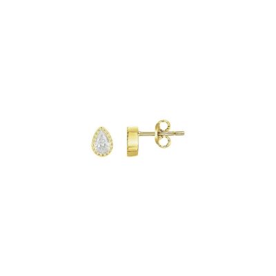Boucles d'oreilles en plaqué or et oxydes de zirconium