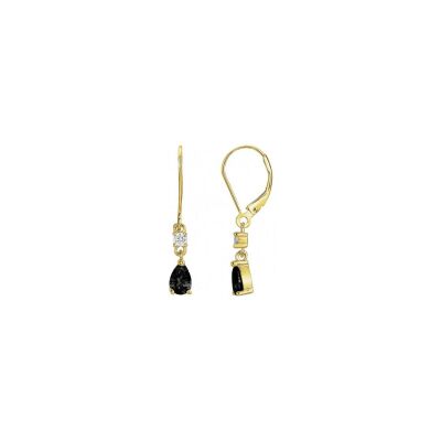 Boucles d'oreilles en plaqué or et oxydes de zirconium