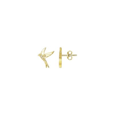 Boucles d'oreilles en plaqué or et oxydes de zirconium