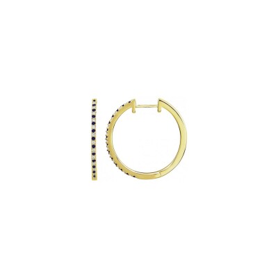 Boucles d'oreilles en plaqué or et oxydes de zirconium
