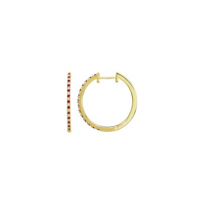 Boucles d'oreilles en plaqué or et oxydes de zirconium