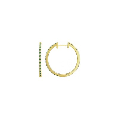 Boucles d'oreilles en plaqué or et oxydes de zirconium