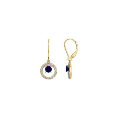 Boucles d'oreilles en plaqué or et oxydes de zirconium