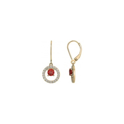 Boucles d'oreilles en plaqué or et oxydes de zirconium