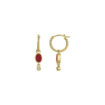 Boucles d'oreilles en plaqué or et oxydes de zirconium