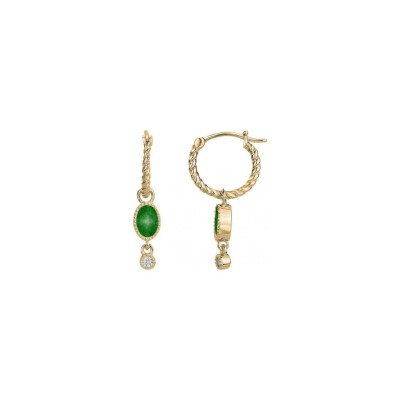 Boucles d'oreilles en plaqué or et oxydes de zirconium