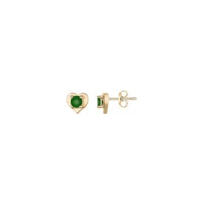 Boucles d'oreilles en plaqué or et oxydes de zirconium