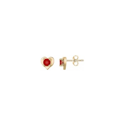 Boucles d'oreilles en plaqué or et oxydes de zirconium