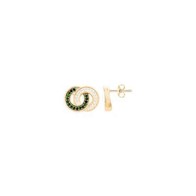Boucles d'oreilles en plaqué or et oxydes de zirconium