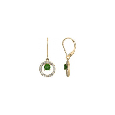 Boucles d'oreilles en plaqué or et oxydes de zirconium