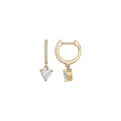 Boucles d'oreilles en plaqué or et oxyde de zirconium