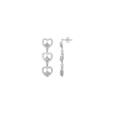 Boucles d'oreilles en plaqué or et oxyde de zirconium