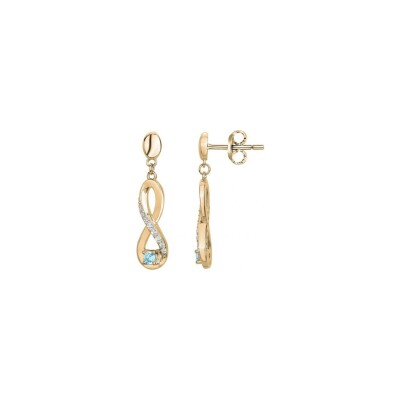 Boucles d'oreilles en plaqué or et oxyde de zirconium