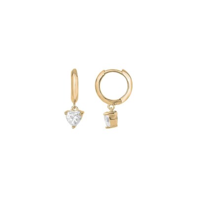Boucles d'oreilles en plaqué or et oxyde de zirconium