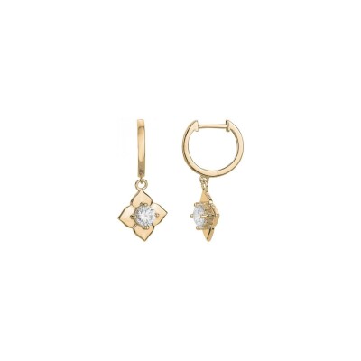 Boucles d'oreilles en plaqué or et oxyde de zirconium