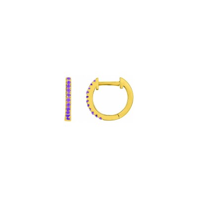 Boucles d'oreilles en plaqué or et oxyde de zirconium