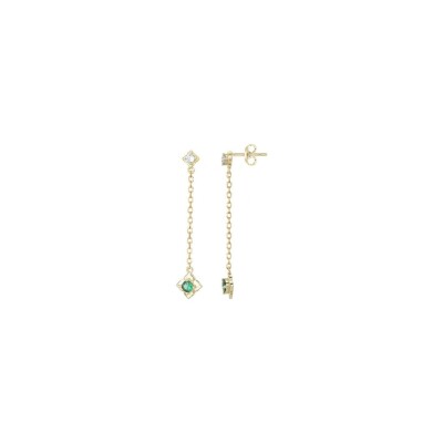 Boucles d'oreilles en plaqué or et oxyde de zirconium