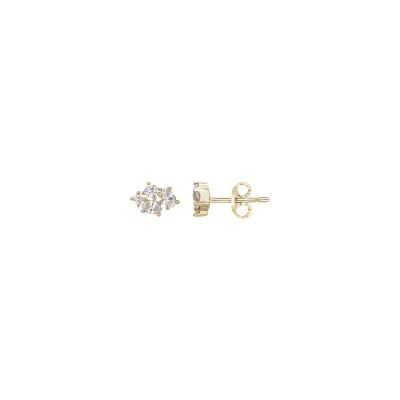 Boucles d'oreilles en plaqué or et oxyde de zirconium